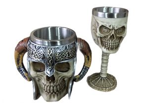 Подарунковий набір Чашка Бокал 3D GL Череп у Трещинах Великі Подарунок