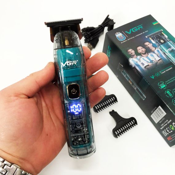 Бездротова чоловіча електрична машинка для стрижки VGR V-961, Тример акумуляторний для волосся та бороди | Зображення 5