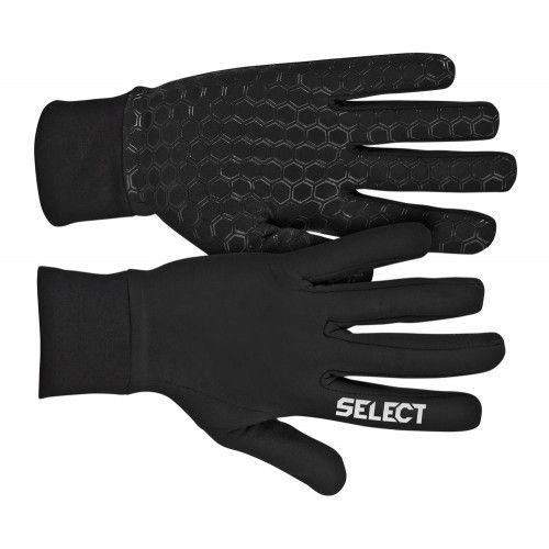 Рукавички ігрові SELECT Players gloves (009) чорний, 6 (2XS)