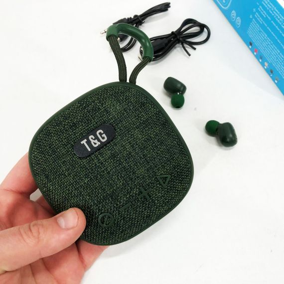 Колонка-Bluetooth с наушниками TG813. Цвет: зеленый | Зображення 7