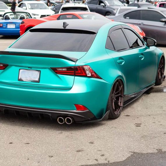 Бокові пороги (для Base/F-Sport 2013-2020, Карбон) для Lexus IS 2013- рр | Зображення 1