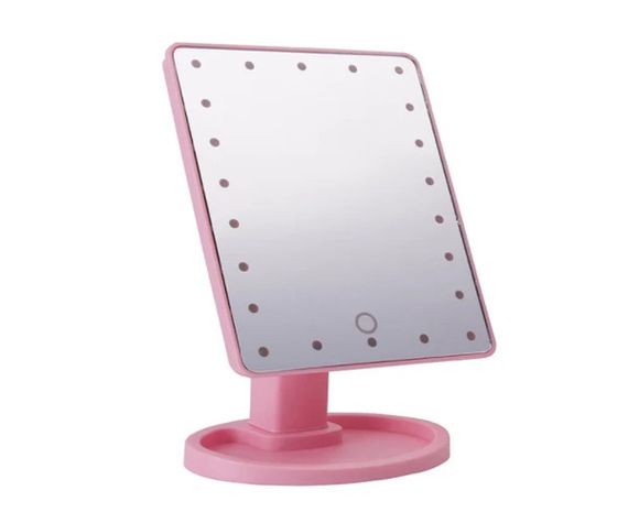Дзеркало косметичне з LED підсвічуванням прямокутне SUNROZ HH083 360° Рожевий (HH083_315) | Зображення 3