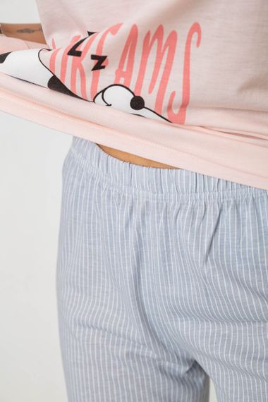 Піжама жіноча з принтом, колір персиковий, 243R7057 | Зображення 5