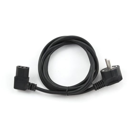 Кабель силовий Cablexpert PC-186A-VDE1B-1.5M, довжина 1.5 м, сертифікований VDE, вилка під кутом 90 градусів, 3*1 мм кв. | Зображення 1