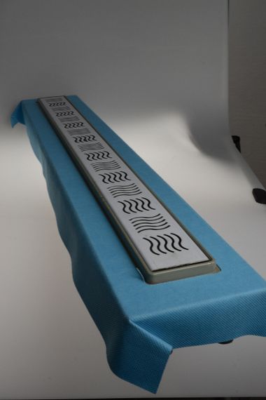 Душовий канал з горизонтальним фланцем Maxiflow Standart Line 60 см решітка "Хвиля" 4022.TY050K.060.1 | Зображення 2