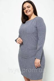 Изысканное женское платье меланж сезон демисезон цвет синий размер 3XL FG_00576