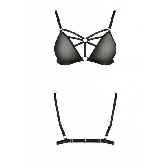 Бюстгальтер-стрепи Meggy Bra black — Passion Exclusive, 2XL/3XL | Зображення 4