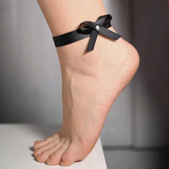 Женские браслеты с бантиками на ноги SV Leather Ankle 2шт. | Зображення 1
