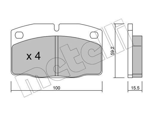 Колодки тормозные передние Opel Ascona B C 75-88 Corsa A Omega A Vectra A 83-95 Kadett D E 79-93 22-0044-0 | Зображення 1