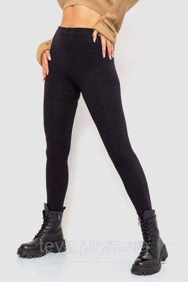 Лосини на флісі, колір чорний, розмір S-XL FA_008605 | Зображення 3