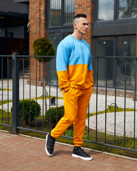 Костюм патриот свитшот Желто-синий S XL | Зображення 4