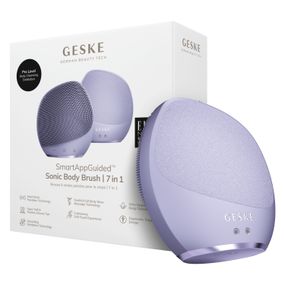 Ультразвукова щітка для тіла та інтенсивний пілінг GESKE Sonic Body Brush&Intensive Exfoliator 7в1 purple