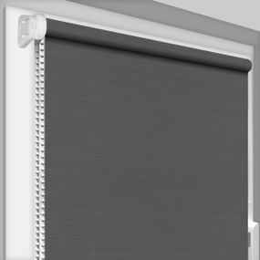 Рулонная штора Rolets Лён 1-519-825 82.5x170 см открытого типа Темно-серая