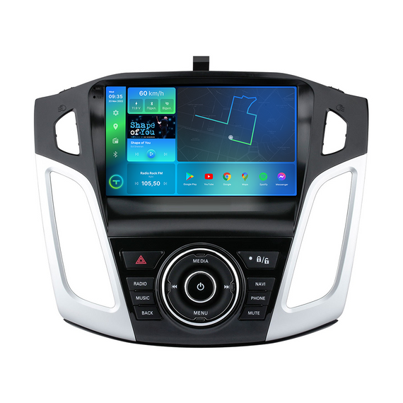 Штатна магнітола 2K Torssen Ford Focus 12-17 чорна/сіра з кнопками F98256 4G Carplay DSP | Зображення 1