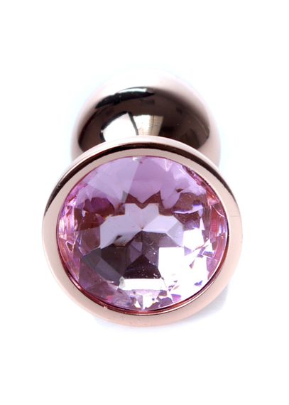 Анальний плаг S з рожевим каменем Boss of toys Jewellery | Зображення 1