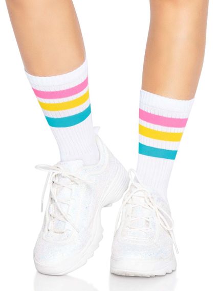 Шкарпетки жіночі в смужку Leg Avenue Pride crew socks Pansexual, 37–43 розмір | Зображення 2