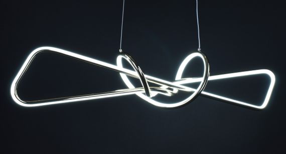 Люстра світлодіодна підвісна LED світильник для квартири на стелю лед 27481 Золото 25-150х15х100 см. | Зображення 3