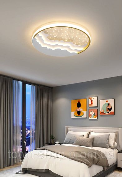Люстра потолочная LED 2359-500-wh-gd-k Золото 6х51х51 см. | Зображення 1