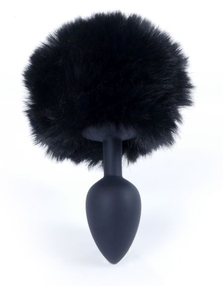 Анальна пробка (розмір S) з хвостом Boss Series - Silicon PLUG Bunny Tail Black, BS6400100 Sex Aura | Зображення 1