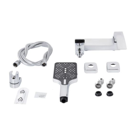 Смеситель для ванны Qtap Swan Cascada с поворотным изливом (c душевым гарнитуром) QTSWA260CRM45565 Chrome | Зображення 6