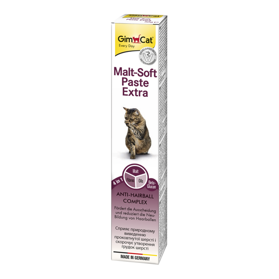 Паста GimCat Every Day Malt-Soft Paste Extra для котів для виведення шерсті зі шлунку 50 г