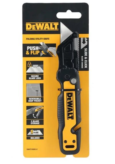Ніж складаний DeWalt з фіксованим лезом для оздоблювальних робіт (DWHT10992-0) | Зображення 1