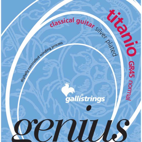Струни для класичної гітари Gallistrings GR45 (.029-.044), Titano, ProCoated, NORMAL, Silver