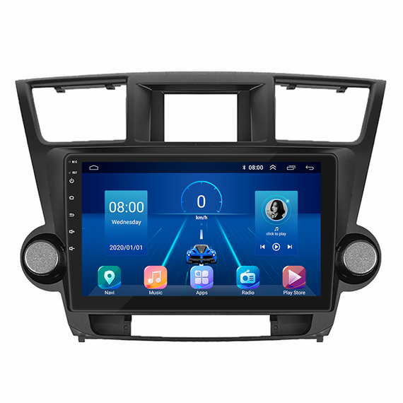 Штатна магнітола 10" Lesko для Toyota Highlander II (U40) 2007-2010 Top 4/32 4G WiFi GPS Тойота