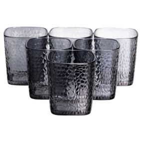 Набір скляних склянок 6 (шт) 250 (мл) для лимонадів, соку, води, коктейлів Сірий HP-19-AY-4