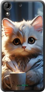 Чохол на HTC Desire 728G Білий кіт "5646u-145-2448"