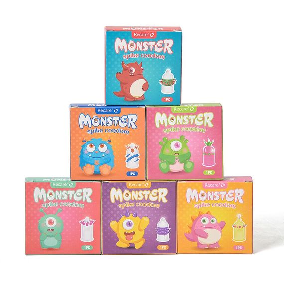 Насадка на член Recare Turquoise Monster Spike Condom (презерватив з вусиками) | Зображення 7