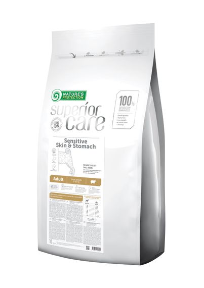 Корм Nature's Protection Superior Care Sensitive Skin & Stomach Adult Small Breeds сухий для дорослих собак малих порід з чутливим травленням та проблемною шкірою 10 кг