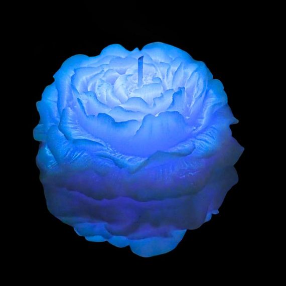 Свічка півонія люмінесцентна GlowKink низькотемпературна, голуба, L Sex Aura