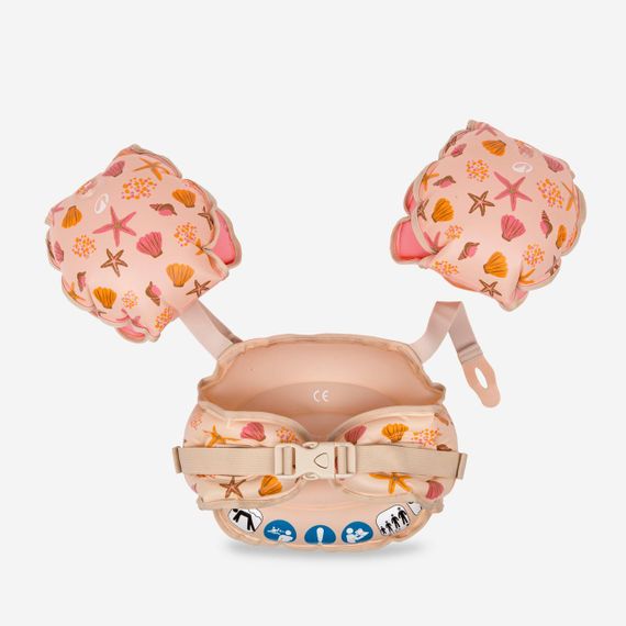 Пояс з нарукавниками Tiswim адаптивний для дітей 15-30 кг бежевий з принтом - One Size | Зображення 4