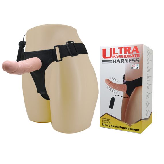 Страпон - Ultra Passionate Harness Vibrating, 15 см Sex Aura