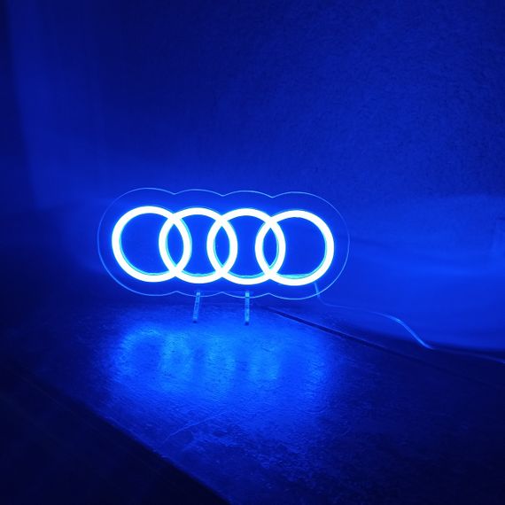 Неоновый светильник Audi 270х120 16 цветов пульт acr-n000123