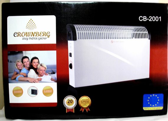 Обогреватель конвекторный панельный электрический 2000 Вт Crownberg CB 2001 | Зображення 2