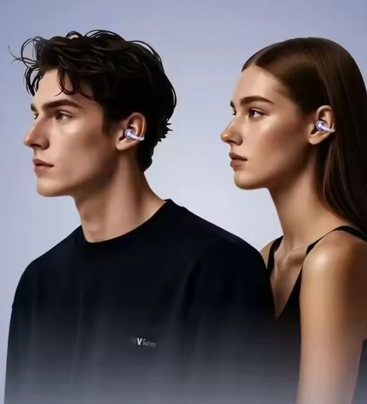 Наушники-кафы Lenovo TA410 золотистые - Чистый Звук, Мощный Bluetooth 5.4, Очень Удобные | Зображення 5