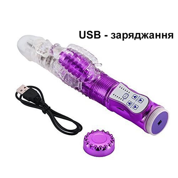 Двойной вибратор для клитора и точки G с ротацией (красный, USB) | Зображення 6