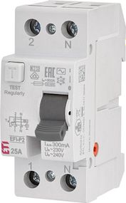 Реле диференційне ETI  (ПЗВ) 4р EFI-P4 25/0,3 тип AC (10kA) (2061231)