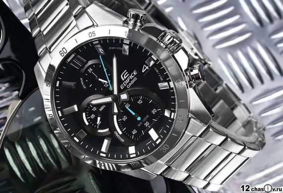 Стильні чоловічі сталеві наручний годинник Casio оригінал Японія Edifice EFR-571D-1AVUEF зі сталевим браслетом | Зображення 1