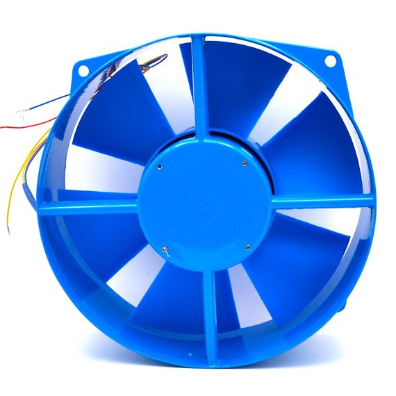 Кулер для охолодження серверних БП 200FZY2-D DC sleeve fan 3pin під паяння - 200*210*71мм, 220V/0,3A, 2600об/хв, 65W, Blue