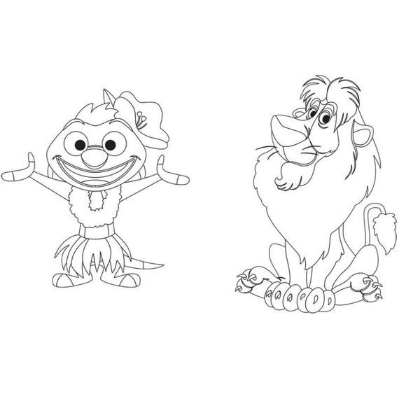 Раскраска "Игра с цветом. Король Лев" 1426001 Disney Малыш, 12 страниц | Зображення 1