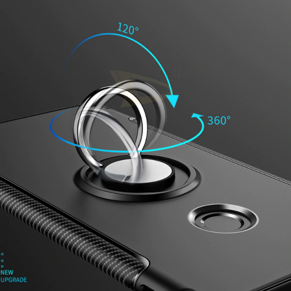 Протиударний чохол з кільцем для Huawei Honor 10 lite колір Чорний | Зображення 2