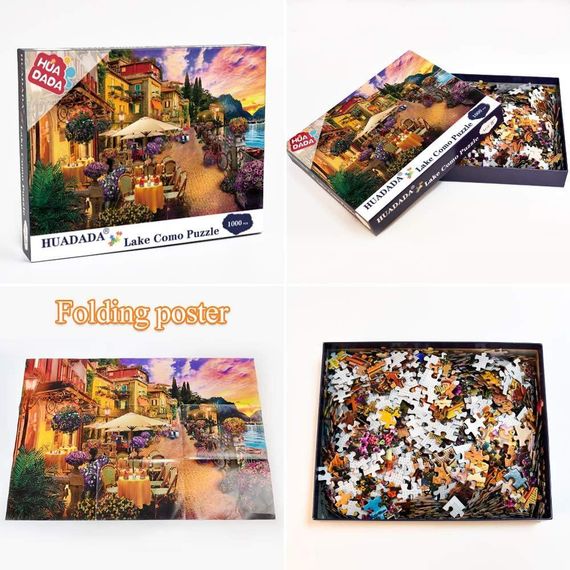 Пазли для дорослих, 1000 деталей. Пазли для дорослих, 1000 деталей. Італія. Озеро Комо. Пазли для маленьких | Зображення 3