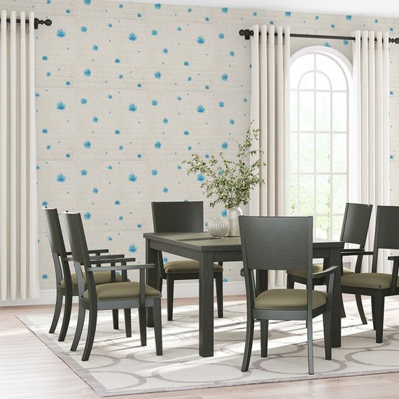 Панель стінова 3D 700х700х4мм Блакитні квіти SW-00001977 | Зображення 4