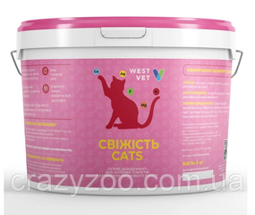 Сухий дезодорант для котячих туалетів West Vet Свіжість Cats з ароматом квіткового букета 5 кг 6811