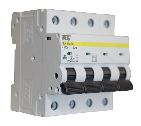 Автоматичний вимикач ВА18-60 4Р 16А 6кА х-ка C Ny95504760