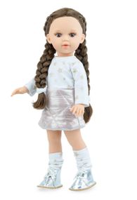 Испанская Виниловая Кукла Marina & Pau Девочка с Длинными Волосами Шатенка Marina Star в Коробке 40 см