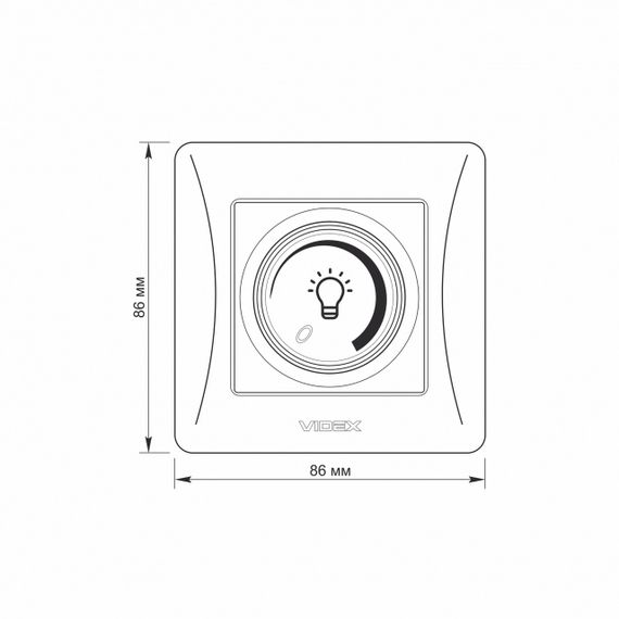Димер LED 200 Вт с повышенной огнеупорностью VIDEX BINERA VF-BNDML200-BG черный графит | Зображення 4
